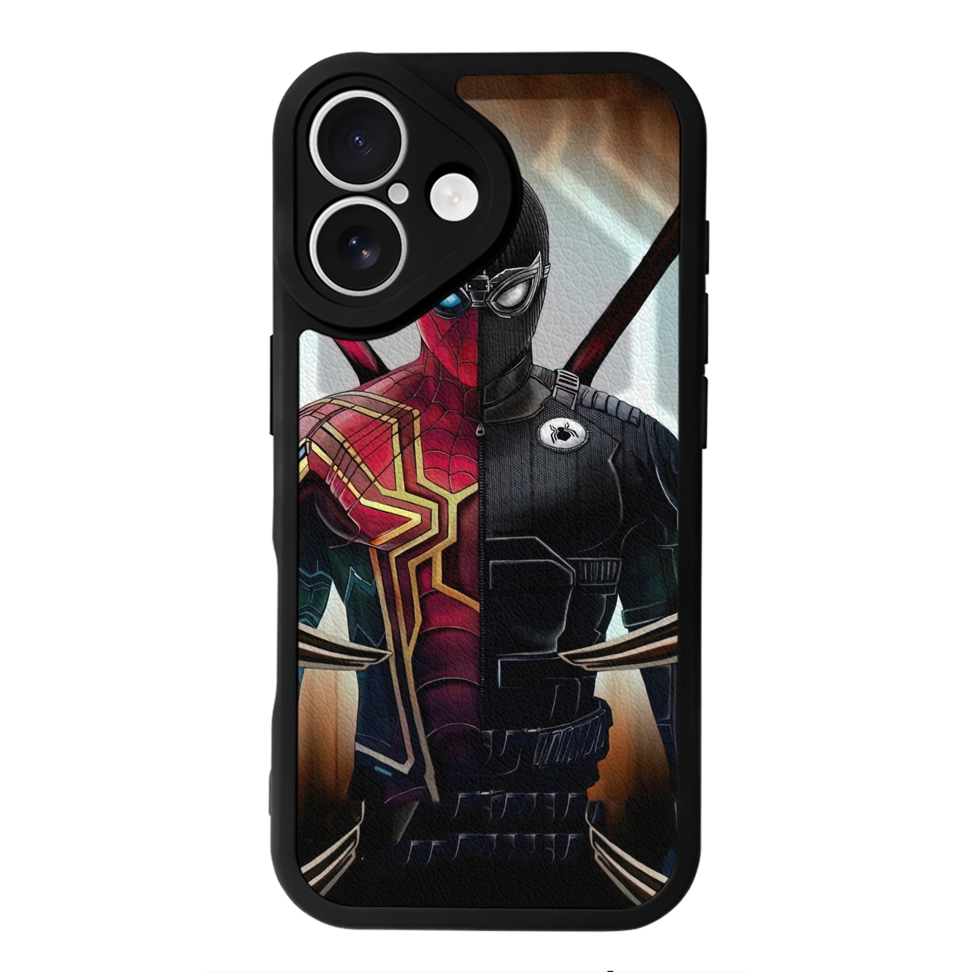 Spider Man スパイダーマン 【iPhone 16シリーズ対応】シリコンスマホケース（レザー調） 材質：シリコン